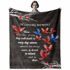 Paoeyty Bereavement Gift Ideas, Sympathy Gifts for Loss of Loved One, Memory Blankets for Loss Loved Ones 60" X 50", Memorial Gifts for Loss of Mom, Dad, Son, Daughter