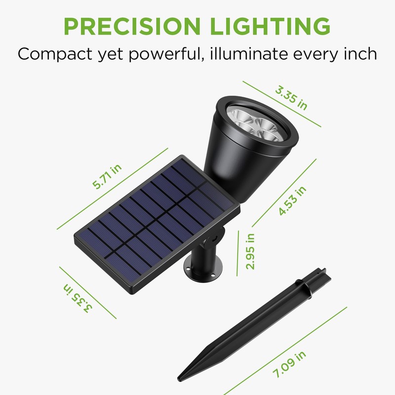 InnoGear 2 Solar Lights Outdoor Spot Garden Yard Landscape Flag,