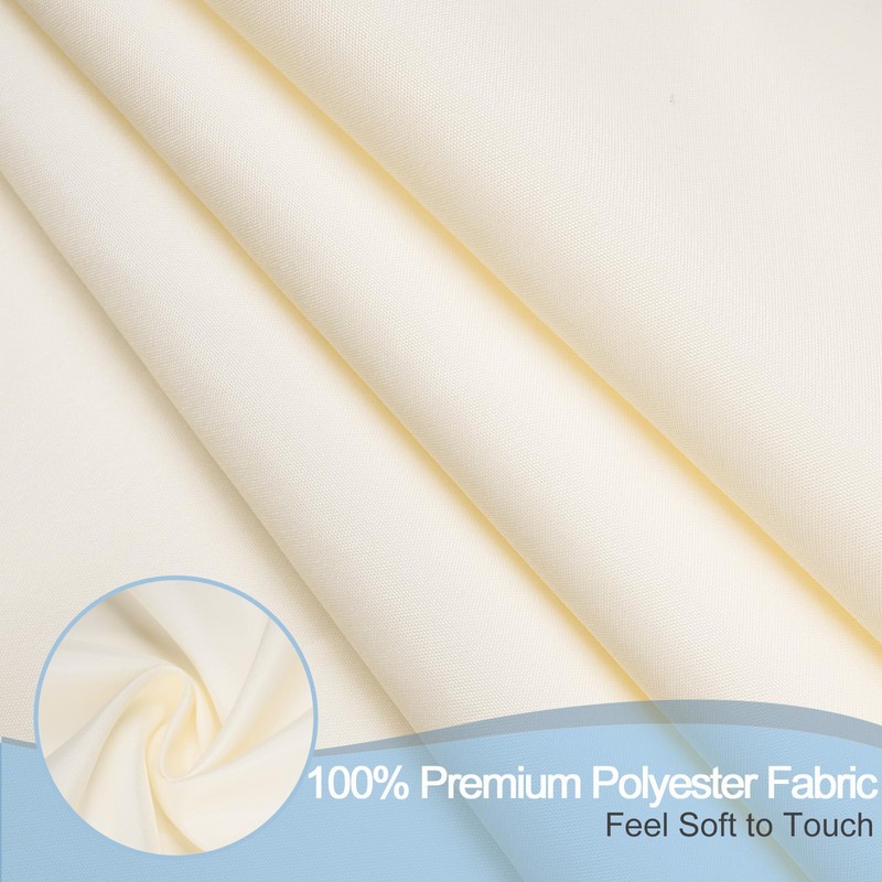 AooHome Extra Long Fabric Shower Curtain, Polyester Solid Shower Curtain