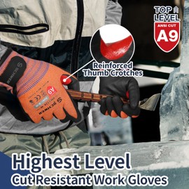 FreezeGuard-X Winter Work Gloves for Men and Women, ANSI A9 Cut Resistant Gloves for Extreme Protection, Freezer Gloves With Super Grip, Touchscreen, Thermal Insulated, PM3326-W (S,1 Pair)