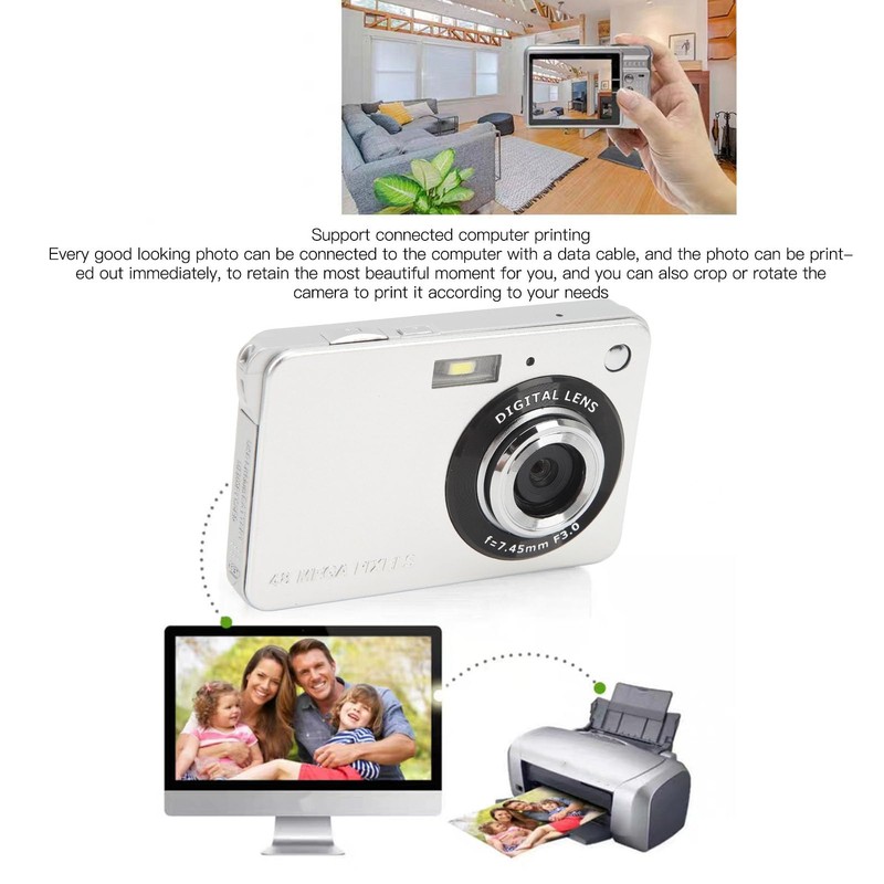 4K Digital Camera, Autofocus Compact 48MP Vlogging Camera with HD