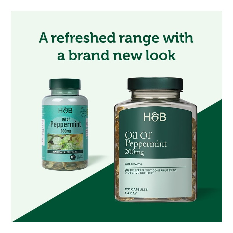 Holland & Barrett Oil of Peppermint 200mg 60 Capsules
