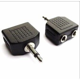 CESS 3.5mm Mono Male to Dual Port 3.5mm Mono Female Splitter Adapter (2 Pack)