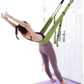 Banda de yoga, Banda de Fitness para Puerta,Nuevas Correas de yoga para Estirar, Banda Elástica para Cintura, Espalda, Piernas, Cuerda de yoga Aérea para el dolor de Espalda