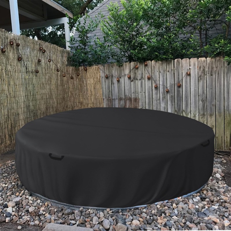 Bitubi 10 Ft Steel Round Stock Tank Pool Cover,Upgraded to
