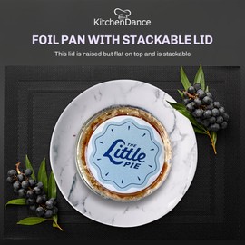 KitchenDance 4 oz Colored Portion Cups With Stackable Lid - Disposable Ramekins for Crème Brûlée, Flan & More - Ideal for Catering, Restaurants, Bakeries, Home Kitchens - A50 (Purple, 100)