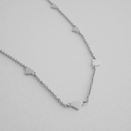 Honeycat Sweetheart Tiny Heart Charms Bracelet in Gold, Rose Gold, or Silver | Minimalist, Delicate Jewelry (Silver)