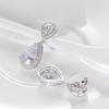 1 pair of Bridal Teardrop Drop Earrings Pierced/Clip Earrings Cubic