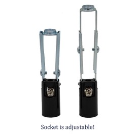 Creative Hobbies Chandelier Lighting Fixture Socket Kit, Adjustable Height Candelabra E-12 Sockets with Cardboard Insulators and 4-Inch Tall Cream Plastic Candle Cover Sleeves, Set of 6