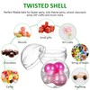 Homoyoyo 100pcs Translucent Round Capsules,Clear Plastic Capsule Vending Machine Capsule
