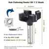 Slab Flattening Router Bit 1/2 Shank, 4-Flute 2" Cutting Dia,