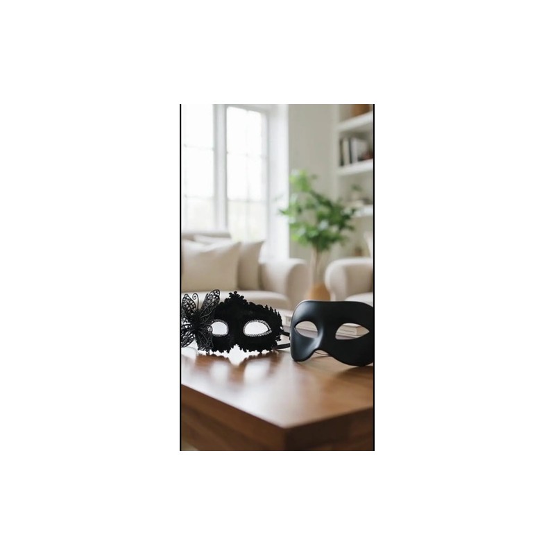 Pack de 2 Antifaces de Mariposa para Pareja, de Plástico,