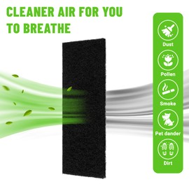 UCandy 4"x12" Activated Carbon Air Vent Filters for Home, Floor Vents Filters, Floor Registers Filters,10 Pcs Charcoal Vent Filter (Black)