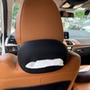XXXPOWERXXX Car Tissue Holder,Silicone Tissue Box Cover with Adjustable Strap,Car
