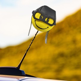 UHANBUT Pilot Car Antenna Topper, Cute EVA Vehicle Antenna Foam Ball Decoration, Easy to Find Car in The Parking Area, Universal Funny Doll Auto Exterior Accessories for Truck SUV (Pilot)