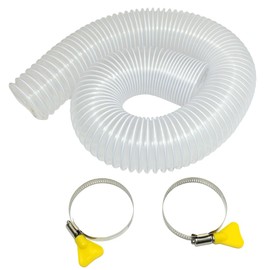 VARMHUS 2-1/2" X 5" Pvc Dust Collection Hose, Puncture Resistant Pvc Hose with 2 Thumbscrew Clamp,Flexible Vacuum for dust collection systems (2-1/2" X 5")