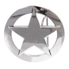 Famous Marshall Law Texas Star Belt Buckle, Silver