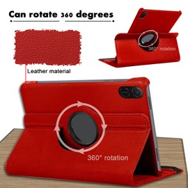 SWEIMEN Case Compatible with Honor Pad X8a 11 Inch Tablet, PU Leather Case 360° Rotatable Multi-Angle Protection Stand Protective Case