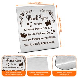 Thank You Gifts for Women Men Desk Decor Appreciation Gifts for Coworkers Teacher Colleagues Friends Nurse Doctor Mentor Employee Farewell Leaving Gift for Coworkers Desk Decorations Sign