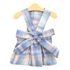 Plaid Dog Dress Bow Tie Harness Leash Set Breathable Soft