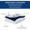 Family Bedding Waterproof Double Mattress Protector 100% Cotton Terry Top