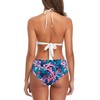 SHEKINI Bikini de triángulo Festoneado para Mujer con Estampado Floral