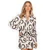 Petal & Pup Women's Cosmo Wrap Mini Dress, White/Black, Small