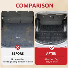 Xipoo Cargo Mat Compatible with 2013-2018 Toyota RAV4 Trunk Mat Cargo Liner TPE Material Cargo Mat Replacement for 2013-2018 Toyota RAV4 Accessories (Fit 2013-2018 Toyota RAV4, Trunk Mat)