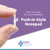 GMS Optical® Premium Grade Soft Silicone - D-Shape Push-in Nose
