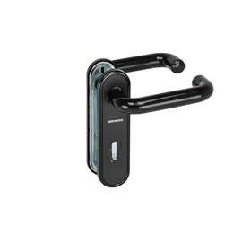Hörmann FS Handle Set D-110 Short Plate for BB/PZ Black PPN (Fire Protection Handle Set for Fire Protection Door / Multi-Purpose Door H8-5 / Quadro / MZ) 545970