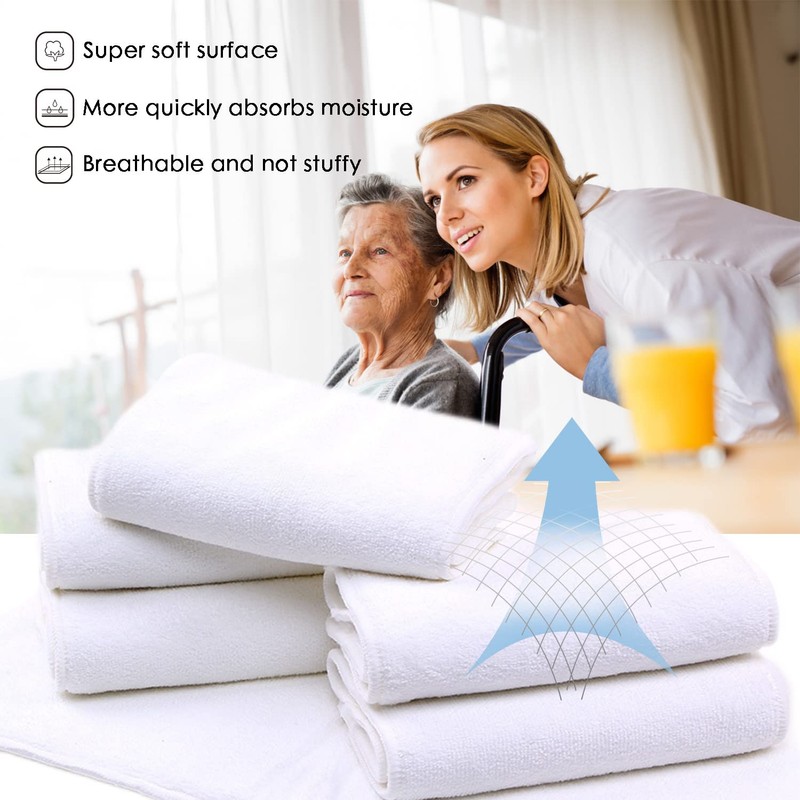 6Pcs Microfiber Reusable Diaper Inserts for Adult Cloth Diapers, Washable