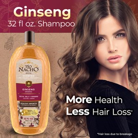 Tío Nacho Ginseng Shampoo with Royal Jelly - Revitalizing Hair Care for Healthy, Strong Hair, Nourishment & Moisturizing, 32 fl oz