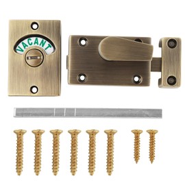 MJFUNTXY Door Lock Indicator Zinc Alloy Latch Indicating Lock Bathroom Door Privacy Lock Indicator Bolt Vacant/Engaged Bathroom Toilet Privacy Partition Door Lock Latch