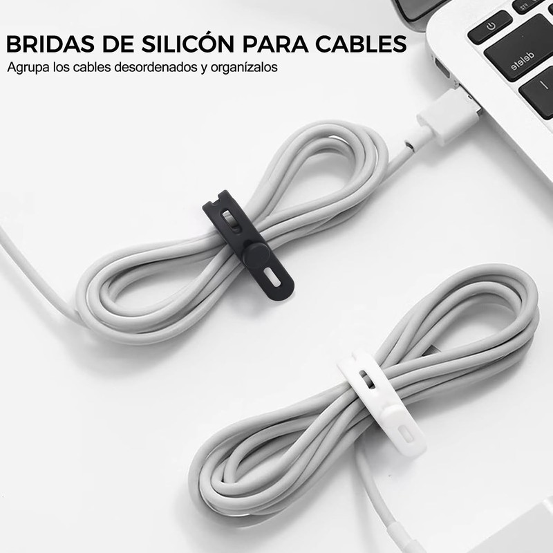 20 Piezas Organizador de Cables Organizador de Cables Ajustable de