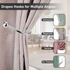 2PCS Curtain Tie Backs Hooks, Metal Curtain Holdbacks, Window Curtain