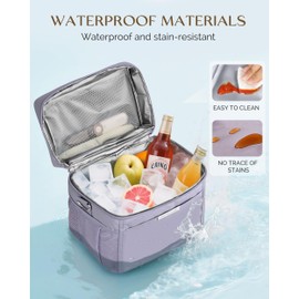 HOMESPON Lunch Box for Women Men - Insulated Lunch Bag Waterproof Lightweight Cooler Bag for Work, Picnic, Travel (Medium, Purple)