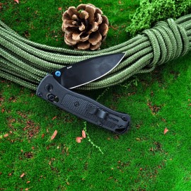 Portable BM533 Mini Knife, Anti-slip Nylon Handle. , Support Customization and Quick Shipping OEM Knives Fishing Knifecolor: Black, blade length: 2.68in, blade width: 0.9in, type: Folding Knife