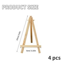 JUHUA 4 Pcs Mini Easel, Mini Small Easels Stand, Table Top Easel Canvas Holder Stand for Displaying Canvas Paintings, Drawing, Sign Photo Display