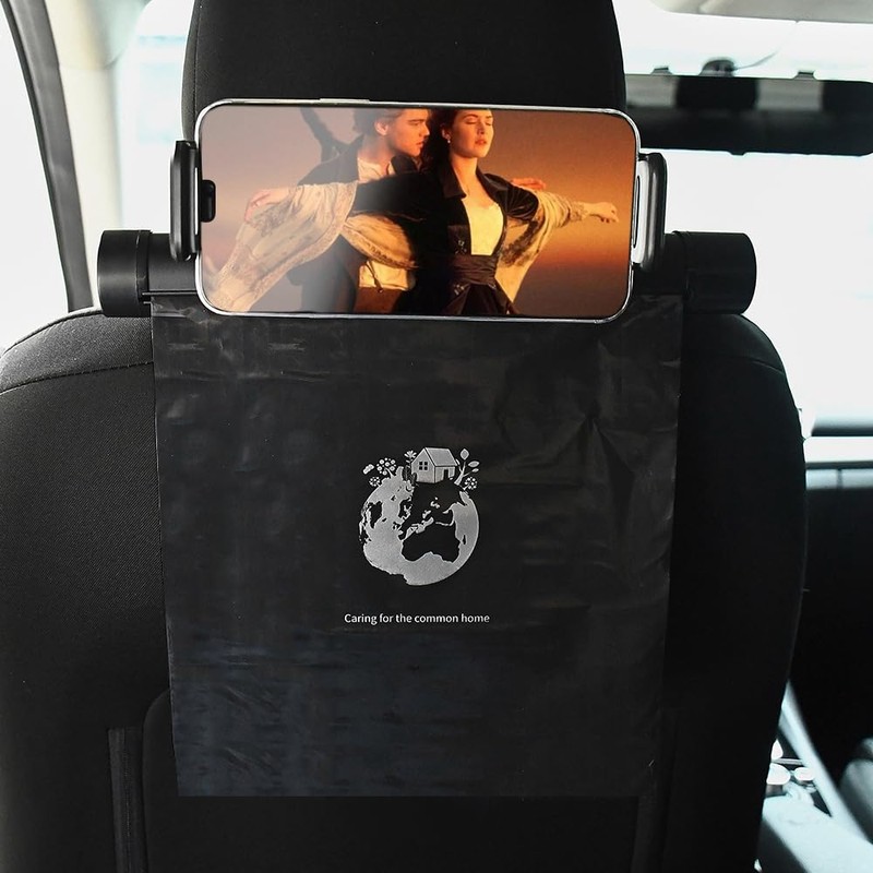 JSCARLIFE Car Trash Can, Roller Type, 2 Rolls Garbage Bag,