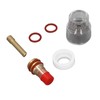 6 Pcs TIG Torch Glass Cup Collet Kit 2.4MM Glass