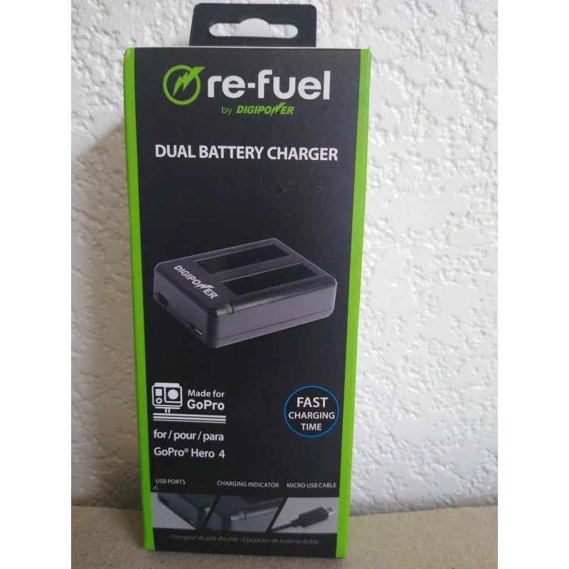 Digipower Re-Fuel Dual Battery Charger USB Made for GoPro Hero