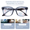ZESAKER Bifocal Reading Glasses for Women and Men, Oversized Progressive