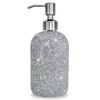 SlowVibes 18Oz Bling Glass Soap Dispenser with Rust Proof Stainless