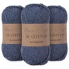 Utopia Crafts Re-Cotton Knitting Yarn 3 x 100 g (Indigo