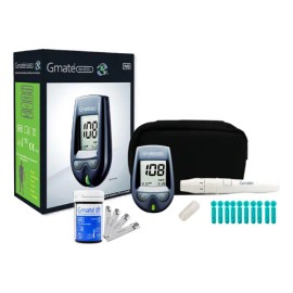 Glucómetro Gmate Wheel Kit Estuche Tiras Disparador Lancetas Color Negro