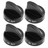 MOOTVGOO 4 Pack 316442513 Range Surface Burner Knobs, Black Stove