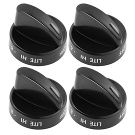 MOOTVGOO 4 Pack 316442513 Range Surface Burner Knobs, Black Stove Control Knobs Replacement for Frigidaire, Kenmore, Sears Range Oven, Replace 1465864, AH2332411, AP4327071, EA2332411
