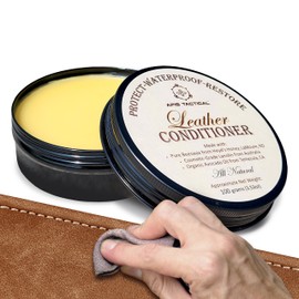 Apis Tactical Leather Conditioner for Shoes, Boots, Bags & Gloves – Natural Beeswax Balm Restores, Waterproofs & Protects – 3.5 oz.