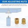 sourcing map 9Pcs Threaded Inserts Nuts, M10x20mm Hex Socket Drive