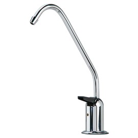 Watts Premier Standard Air Gap Auxiliary Faucet with 1/4" Supply Tubing Connection for RO Reverse Osmosis Water Filtration Systems, Touch N'Flow Spring Loaded Handle, Chrome